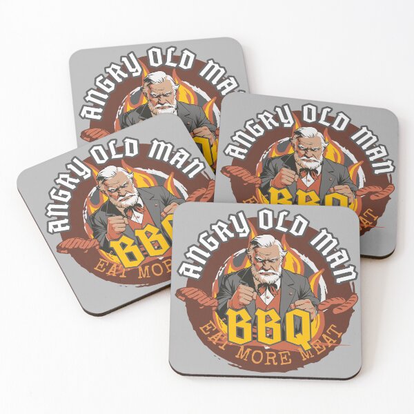 Item preview, ANGRY OLD MAN: Barbeque "Eat More Meat" designed and sold by rockandahardplaceradio.