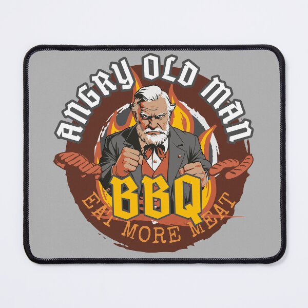Item preview, ANGRY OLD MAN: Barbeque "Eat More Meat" designed and sold by rockandahardplaceradio.
