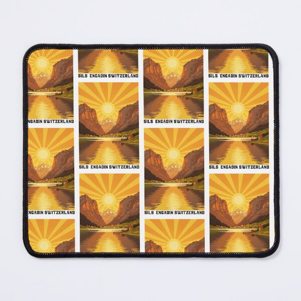Item preview, Sils Engadin Vintage Travel Poster (Sunburst) designed and sold by TeeARTHY.