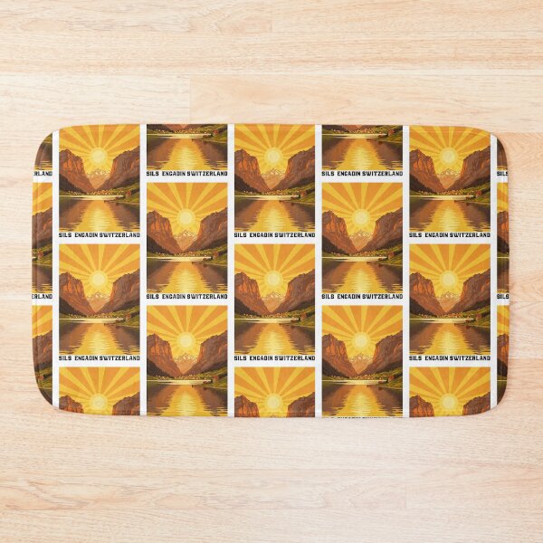 Item preview, Sils Engadin Vintage Travel Poster (Sunburst) designed and sold by TeeARTHY.
