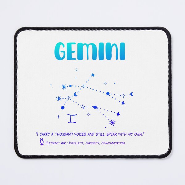 Item preview, Expressive Gemini Quote Design – Air Sign Zodiac Art for Curious Minds designed and sold by lowder.