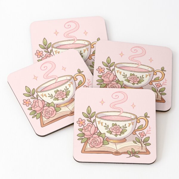 Item preview, Pink Bookish Teacup designed and sold by h-helladesign.