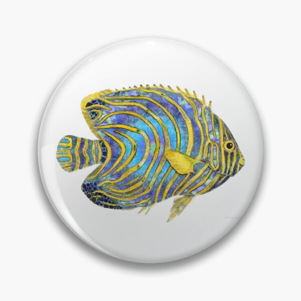 Item preview, Sea Angel 2 Angelfish Fish Art designed and sold by Sharon Cummings Art.