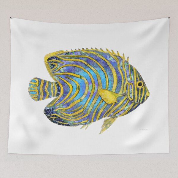 Item preview, Sea Angel 2 Angelfish Fish Art designed and sold by Sharon Cummings Art.