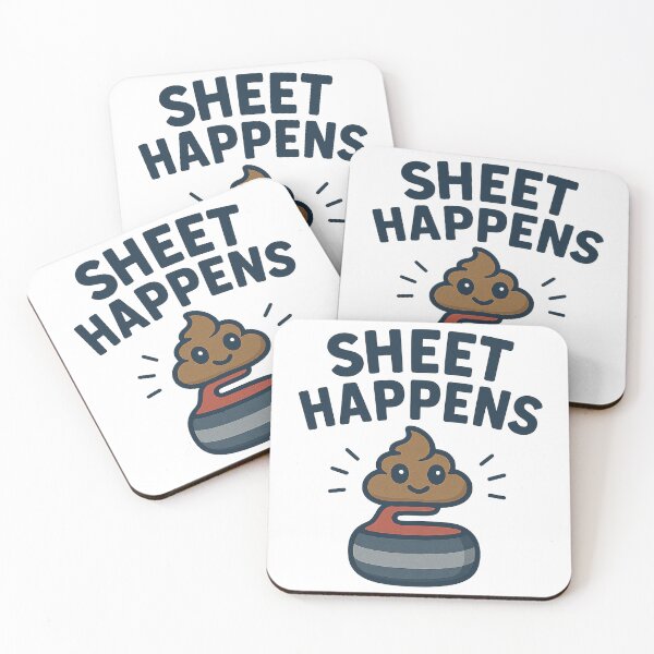 Item preview,  Sheet Happens – Funny Curling Cartoon Shirt designed and sold by Sweeping Statements.