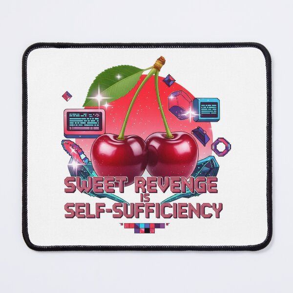 Item preview, Sweet Revenge Is Self-Sufficiency – Cherry Coded Motivational Digital Art designed and sold by AnnDesignStudio.