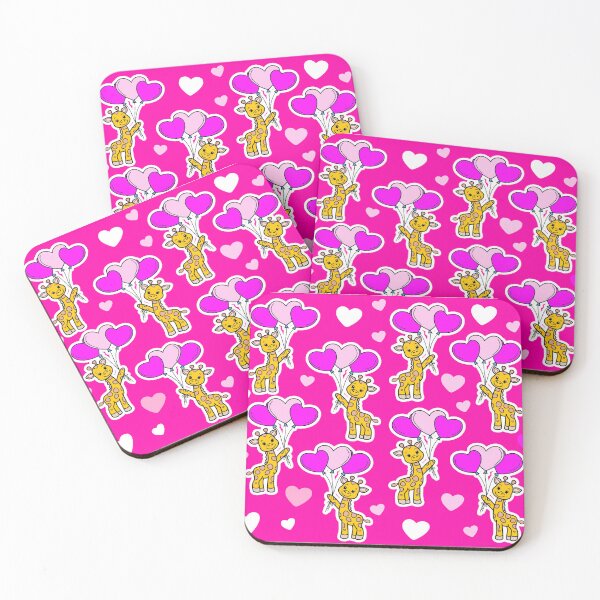 Item preview, Pink Giraffe With Balloons designed and sold by Gdstudiogb.