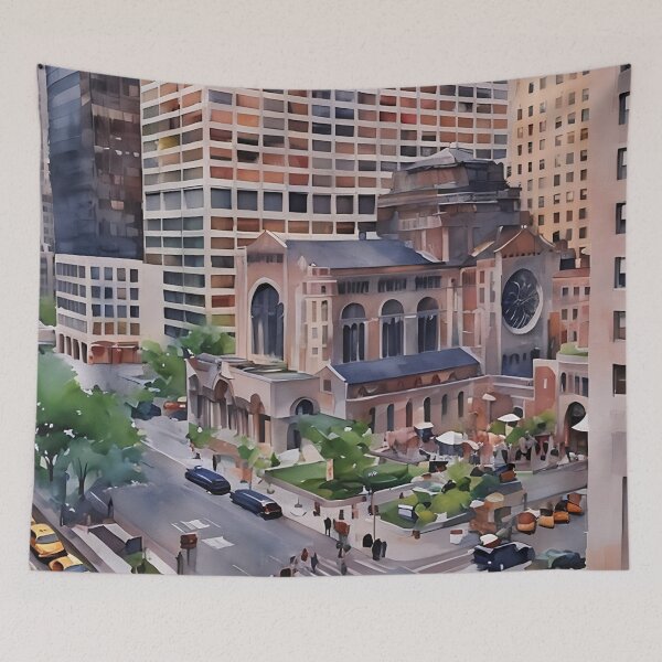 Item preview, An Island of the Traditional in a Sea of Modernity designed and sold by RCWatercolours.