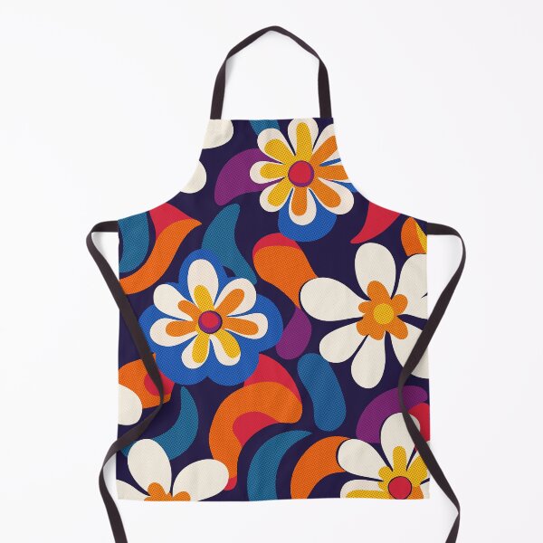 Item preview, 1960s Halftone Flower Power – Retro Pop Floral Pattern designed and sold by SteadyRolling.