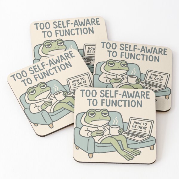 Item preview, Funny Overthinker Frog Quote designed and sold by OpalEllery.