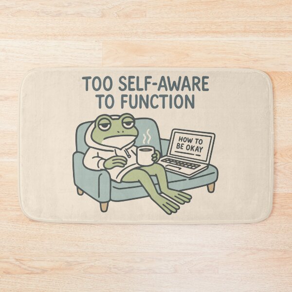 Item preview, Funny Overthinker Frog Quote designed and sold by OpalEllery.