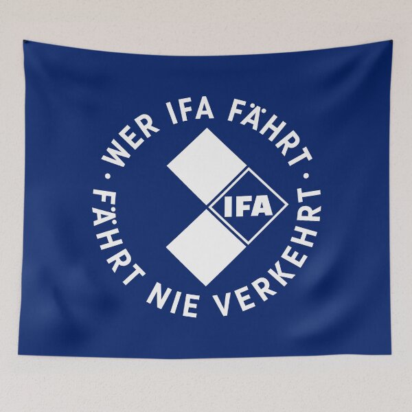 Item preview, Whoever drives IFA never drives wrong (white) designed and sold by VEB Ostladen.