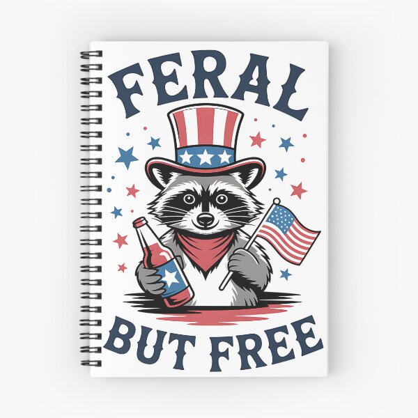 Artikelvorschau, Wild, aber frei - 4. Juli Amerikanischer Waschbär entworfen und verkauft von KrissGraphShop.