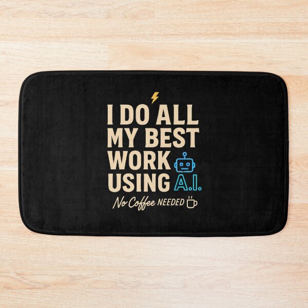 Item preview, "I Do All My Best Work Using AI – Funny Tech Quote" designed and sold by VibeTwist.