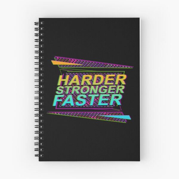 Item preview, harder, stronger, faster motivational quotes sports graphic design designed and sold by hayrpictures.