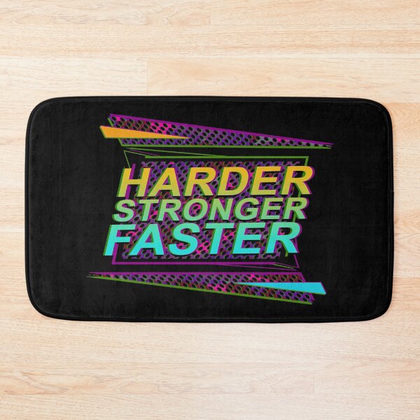Item preview, harder, stronger, faster motivational quotes sports graphic design designed and sold by hayrpictures.