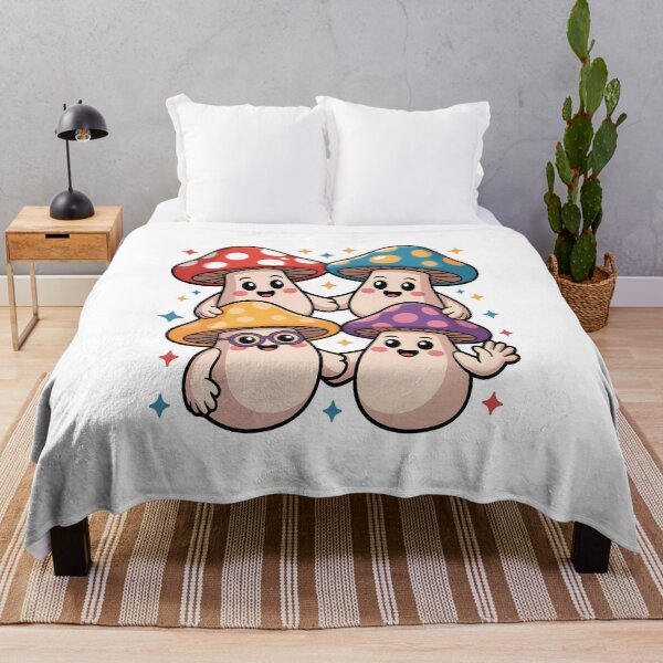 Item preview, Cute Mushroom Friends – Colorful Kawaii Sticker designed and sold by stylishsketcher.