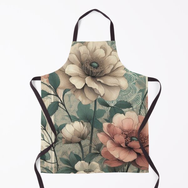 Item preview, Detailed illustration of peonies in delicate shades of beige, pink and white designed and sold by Art-Nouveau-Dsg.