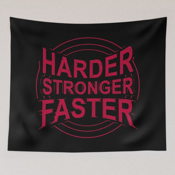 Item preview, harder stronger faster typography - sports graphic design designed and sold by hayrpictures.