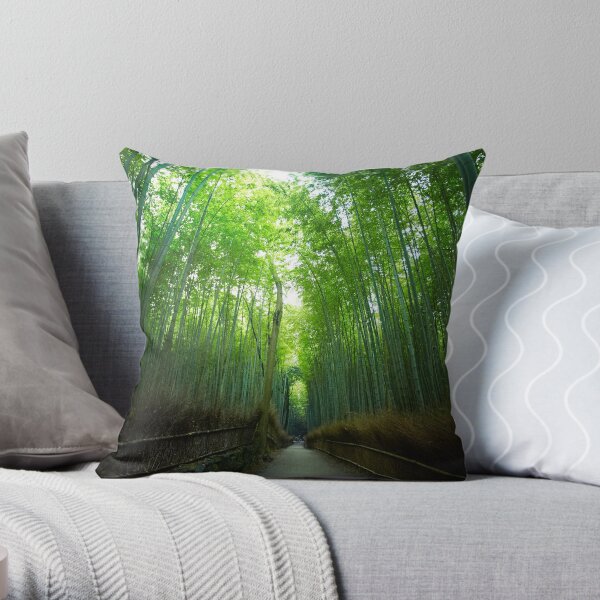Bamboo Forrest Throw Pillow
