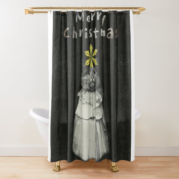 Item preview, Merry Christmas Greeting Card Cat Xmas Meow Slogan Design designed and sold by PosteriaArchive.