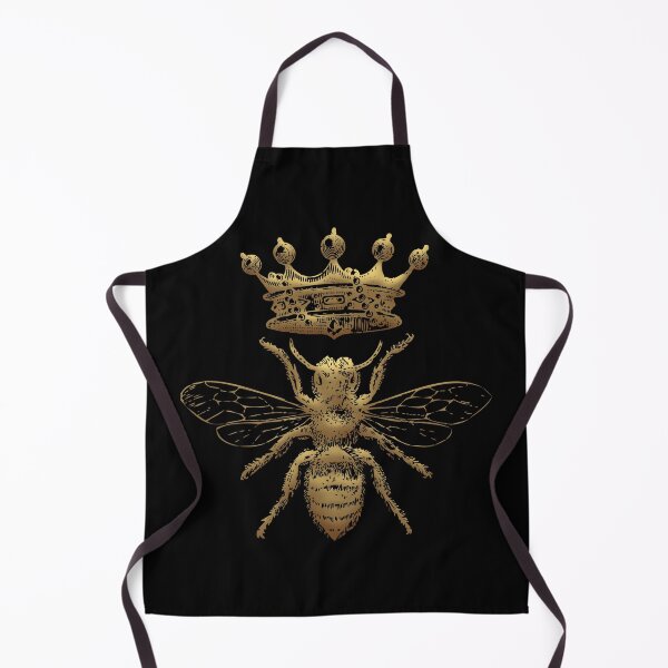 Queen Bee | Vintage Honey Bees | Gold and Black | Apron