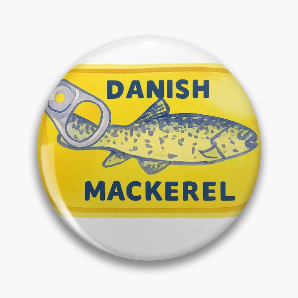 Item preview, Danish Mackerel Tin Art – Retro Fish Can Illustration designed and sold by weirdfishes123.