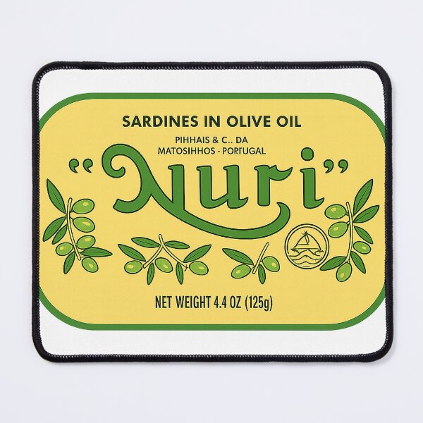Item preview, Vintage Nuri Sardine Label Art – Portuguese Olive Oil Tin designed and sold by weirdfishes123.