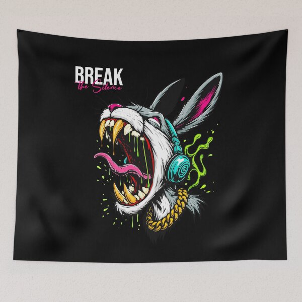 Item preview, Ferocious Neon Bunny Audio Storm designed and sold by AtuqStudio.