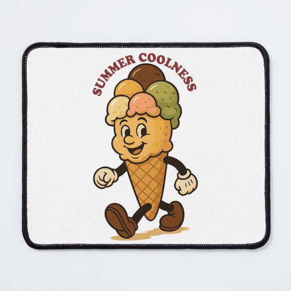 Item preview, Summer Coolness – Retro Ice Cream Cone Mascot designed and sold by KozbiDesign.
