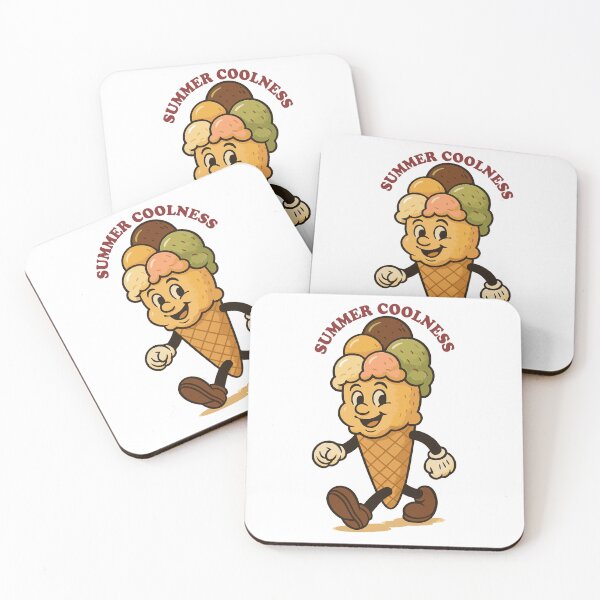 Item preview, Summer Coolness – Retro Ice Cream Cone Mascot designed and sold by Hmerac.