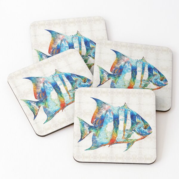 Item preview, Colorful Spadefish Fish Art designed and sold by Sharon Cummings Art.