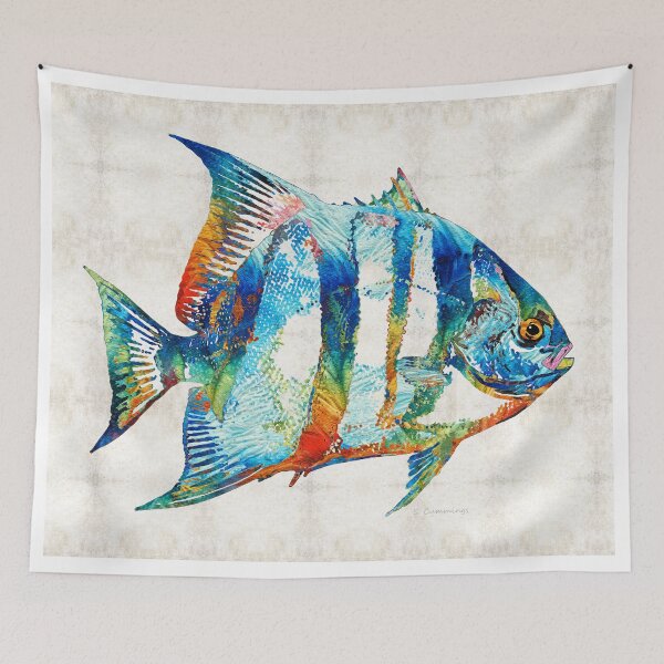 Item preview, Colorful Spadefish Fish Art designed and sold by Sharon Cummings Art.