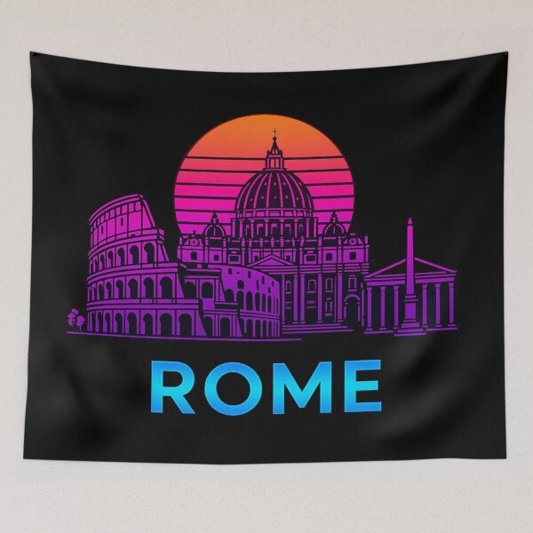 Item preview, Rome Neon Skyline Collection: Futuristic City Lights designed and sold by Design_Your_Day.