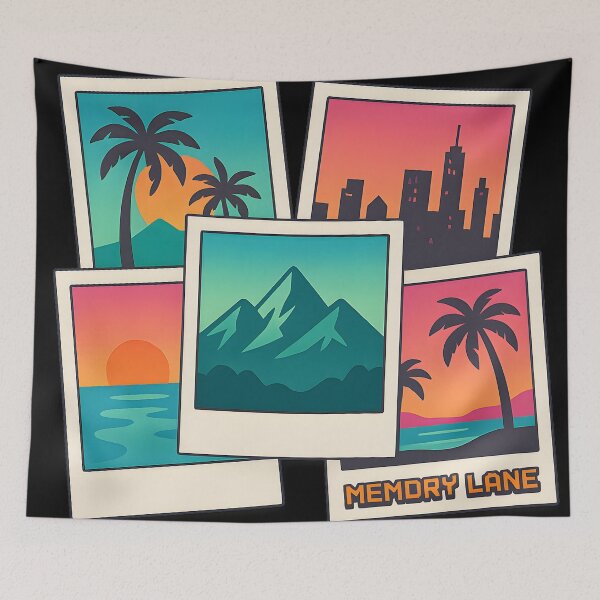 Item preview, Memory Lane Retro Travel Poster designed and sold by MysticArtisan.