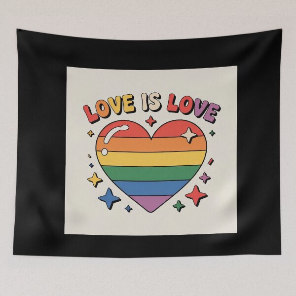 Item preview, LGBTQIA+ Love Is Love Heart designed and sold by Reichcorp.