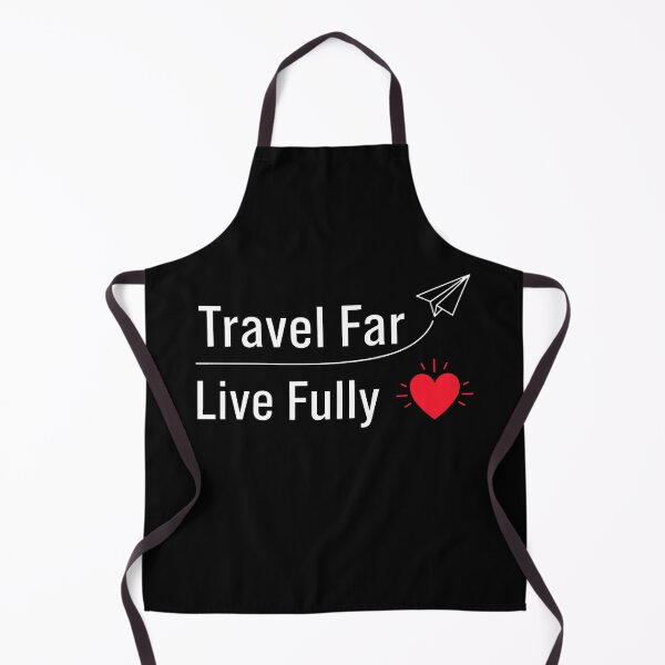Item preview, Travel Far Live Fully – Motivational Travel Quote with Heart and Paper Plane designed and sold by Fikuall.