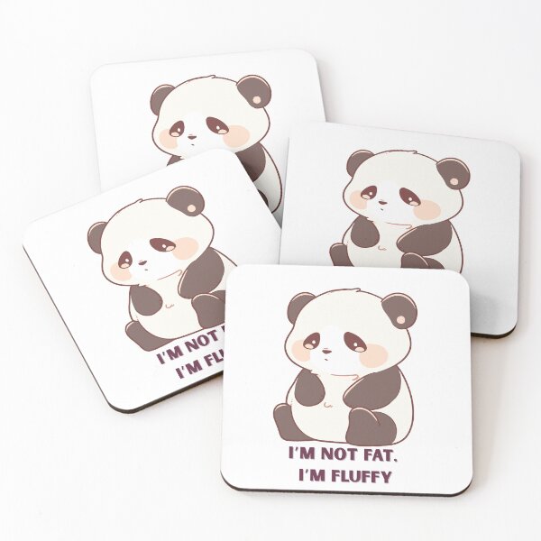 Item preview, I’m Not Fat, I’m Fluffy – Cute Panda Confidence Tee designed and sold by Zezeshop1.