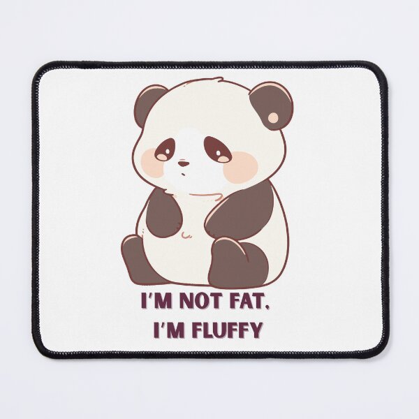 Item preview, I’m Not Fat, I’m Fluffy – Cute Panda Confidence Tee designed and sold by Zezeshop1.