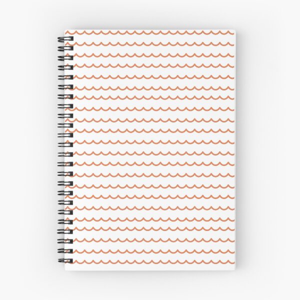 Item preview, diseño ondulado naranja en blanco designed and sold by SipAndRead.
