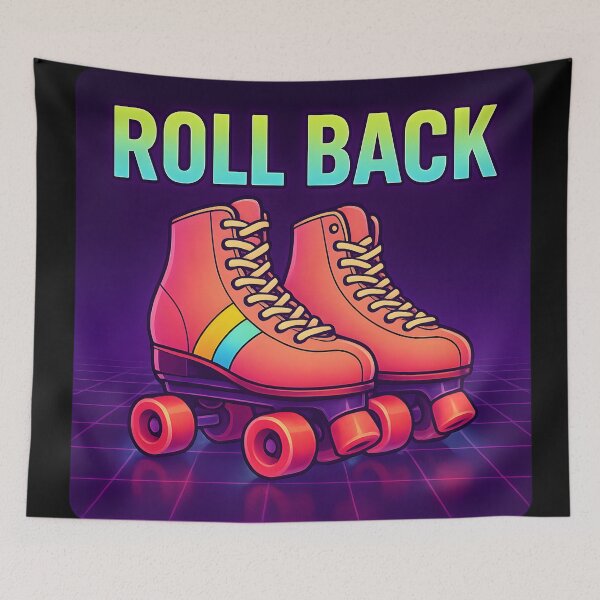 Item preview, Roll Back Retro Skating Poster designed and sold by MysticArtisan.