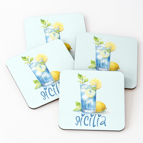 Item preview, Sicilia Love – Italian Lemonade Watercolor Design designed and sold by EmeraldeaArt.