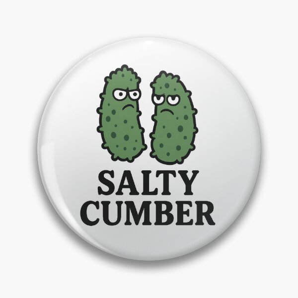 Item preview, Salty Cumber – Funny Grumpy Pickle Pun Design designed and sold by Kesterton.