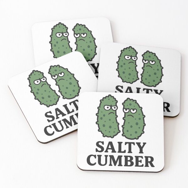 Item preview, Salty Cumber – Funny Grumpy Pickle Pun Design designed and sold by Kesterton.