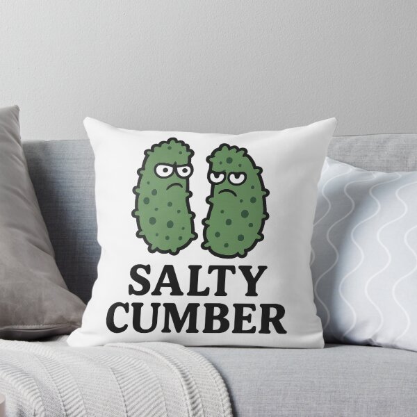 Item preview, Salty Cumber – Funny Grumpy Pickle Pun Design designed and sold by Kesterton.