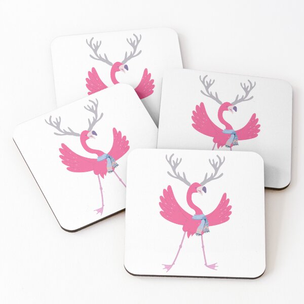 Item preview, Christmas Flamingo Funny Reindeer Antlers designed and sold by Tammy Winand Arts.