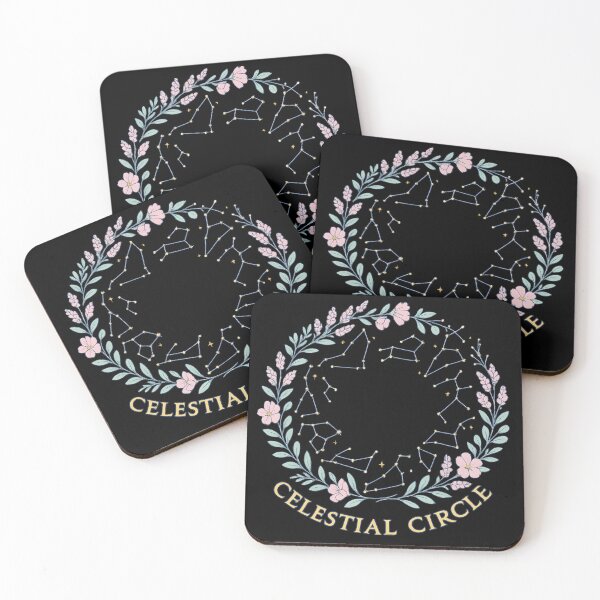 Item preview, Celestial Circle Zodiac Floral Print designed and sold by MysticArtisan.