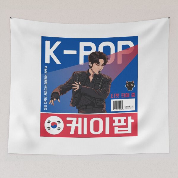 Item preview, Dynamic K-Pop Star Poster Graphic designed and sold by KiwiRider.