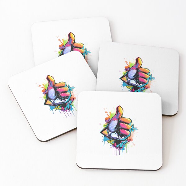 Item preview, Vibrant Graffiti Thumbs Up Street Art Print designed and sold by Dew's.