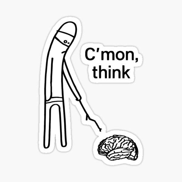 Item preview, C’mon Think, AI Meme Tee, Funny For uses AI Chatbot daily designed and sold by Jalin ..
